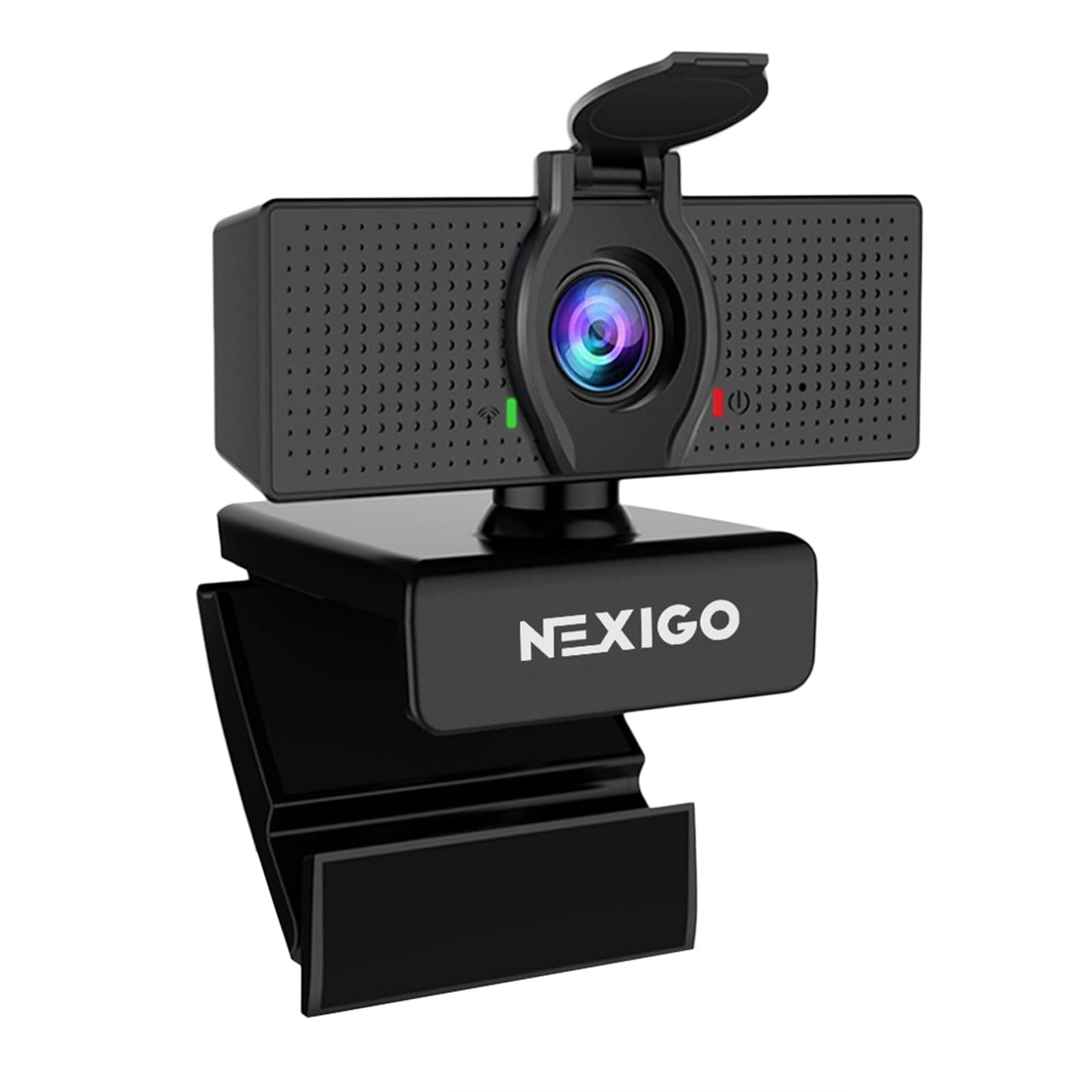 NexiGo N60 1080P Webcam with Microphone, Adjustable Viewing Angle, Zoom Function, Software Control and Privacy Cover, USB HD Computer Webcam, Plug and Play, for Zoom/Skype/Teams/OBS Conference/Video