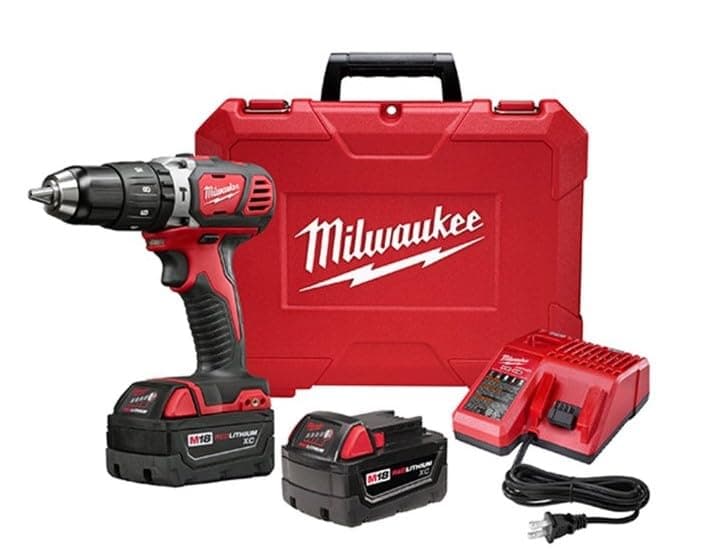 MILWAUKEE ELEC TOOL M18 Cordless Hammer Drill/Driver Kit, 1/2-In., 18-Volt Lithium-Ion, Variable Speed