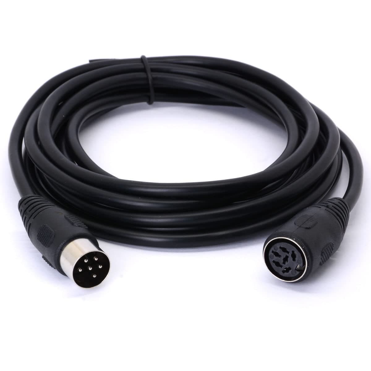 Midi Din 6 Pin Plug Connector Extension Cable, 6 Pin Din Male to Female Plug AV Adapter Audio Socket for Digital Audio (3 Meter)