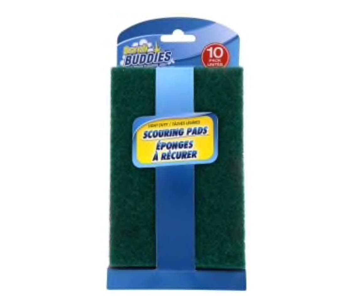 Scrub Buddies Light Duty Scouring Pads 30 count (3 pack) Non-Scratch reuseable