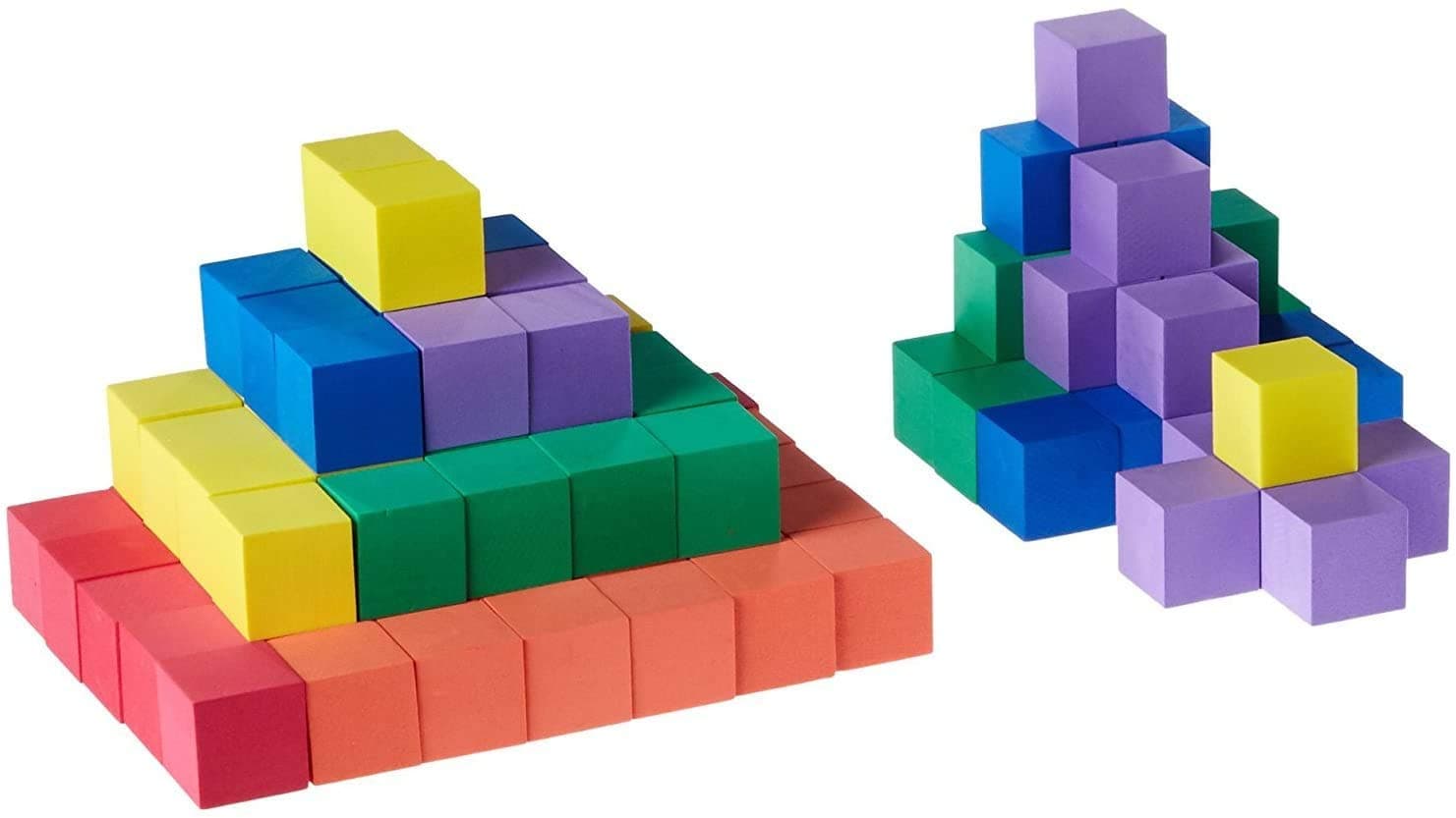 Foam Blocks, Counting Cubes for Kids Math, 1 Inch Blocks for Preschool Crafts, Early Math Manipulatives for Preschool, Classroom Supplies for Teachers Elementary (Pack of 100)