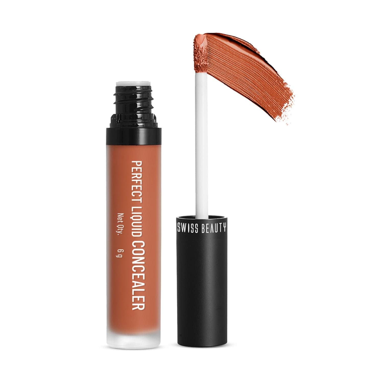 Liquid Light Weight Concealer With Full Coverage |Easily Blendable Concealer For Face Makeup With Matte Finish | Shade- Orange, 6g