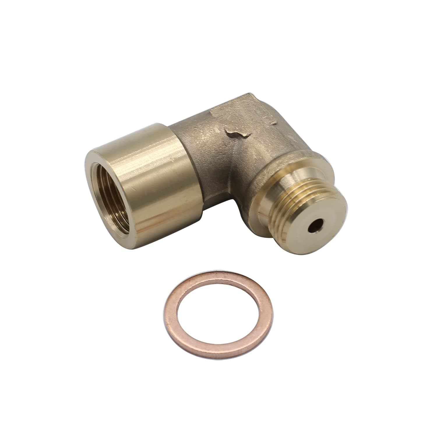 Angle 90° Lambda O2 Oxygen Sensor Extender M18x1.5 Spacer for decat hydrogen brass