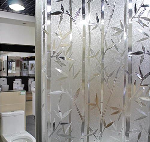 GMissT Window Films for Glass,3D No Glue Static Decorative Privacy Bamboo Frosted Window Sticker 17.7In. by 78.7In