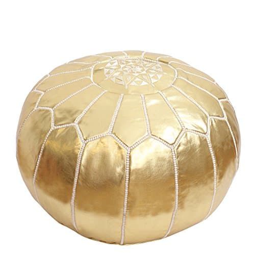 Moroccan Pouf - Gold Metallic
