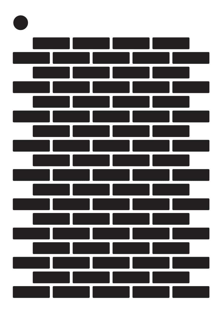 Creative ExpressionsStencil - Brick Wall, CEMSBWALL, Transparent, 4 x 3 inches