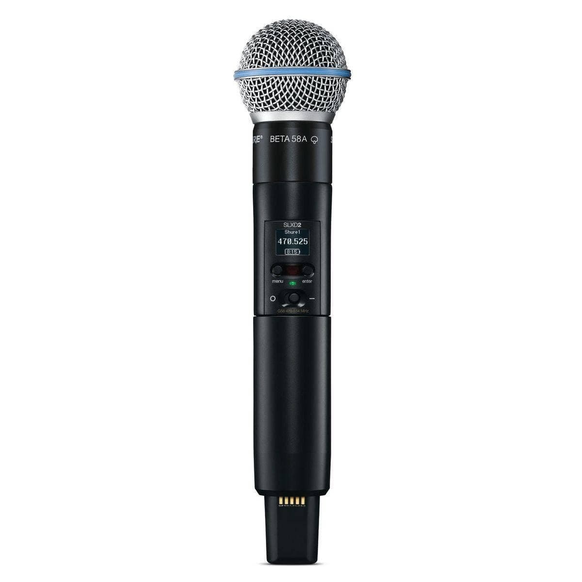 Shure SLXD2/B58 Handheld Transmitter with BETA 58A Vocal Mic Capsule - for use with SLX-D Digital Wireless Microphone Systems, Receiver Sold Separately | J52 Band (SLXD2/B58=-J52)