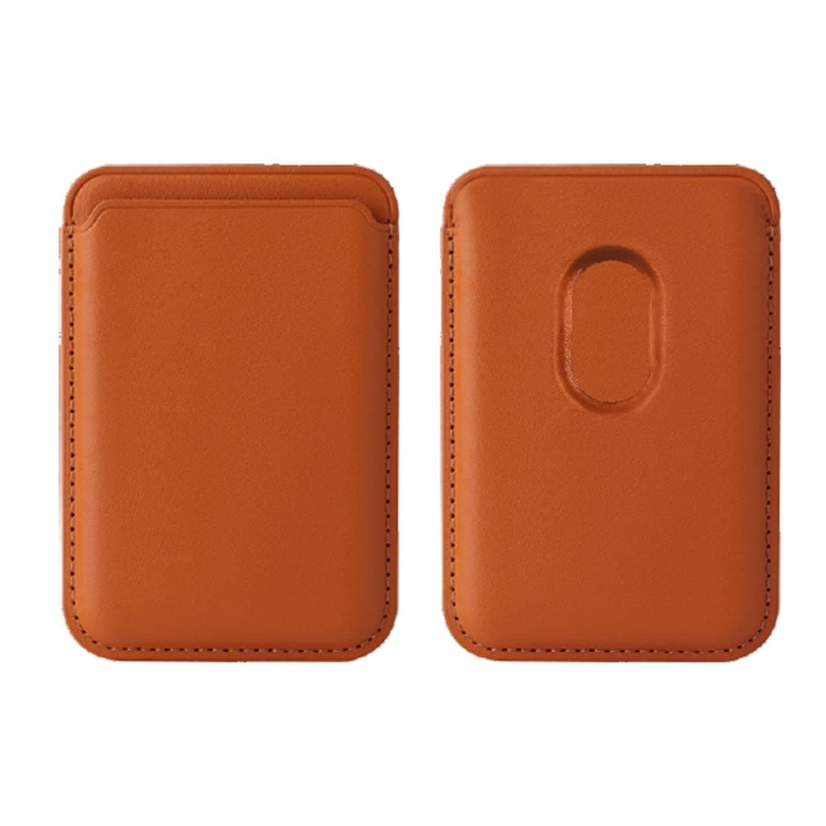 Tykee™ Mag-Safe Leather Wallet Pouch Compatible for iPhone 12/13/14/ Min/Plus/Pro/Pro Max - Unisex Magnetic Case Credit/Debit Card ID Holder with RFID Blocking, Brown