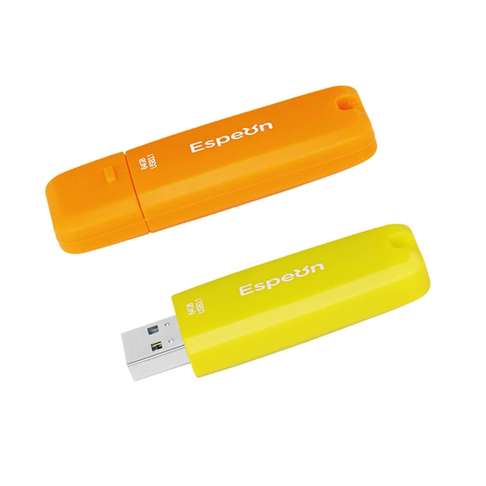Espeon 2-Pack 64GB USB 3.1 Flash Drive, Vibrant colours - Orange, Yellow