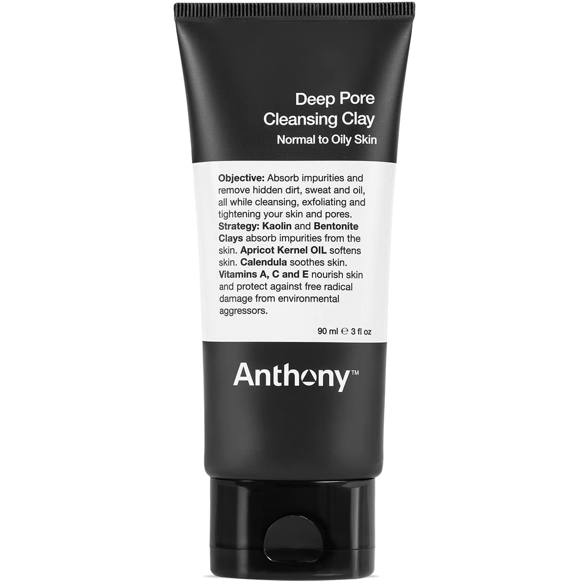 Deep Pore Cleansing Clay, 3 Fl Oz, Contains Kaolin and Bentonite Clays, Apricot Oil, Calendula, Vitamins A, C, and E, Removes Dirt, Sweat, and Oil While Deep Cleansing and Exfoliating Skin