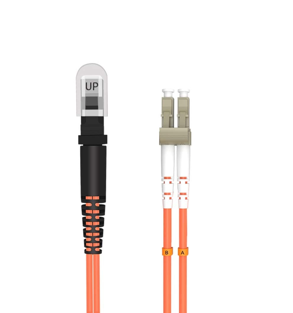 MTRJ Female to LC Fiber Patch Cable Multimode Duplex - 1m (3.3ft) MTRJ-LC 50/125um OM2 MM LSZH Optic Jumper Cord Orange