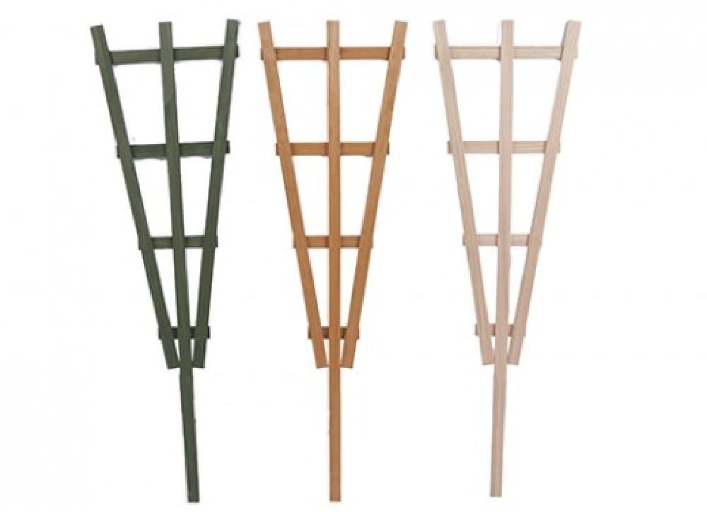 FIXED WOODEN FAN TRELLIS 3 ASSORTED COLOURS (GREEN)