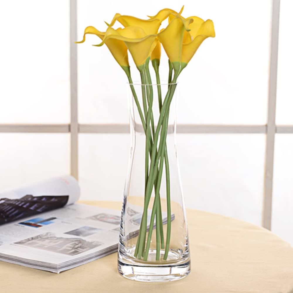 11" Clear glass vase
