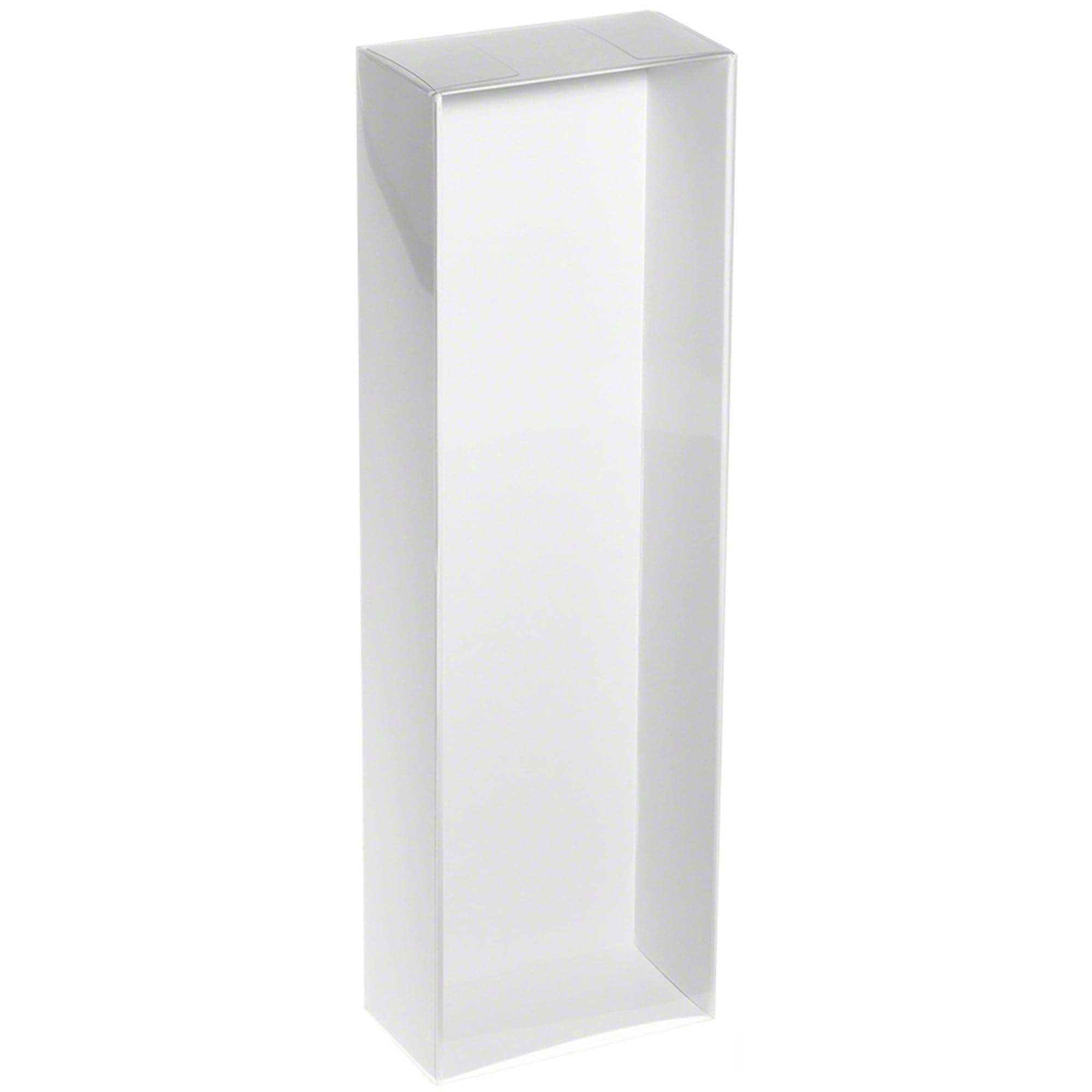 Collecting Warehouse Redoll Clear Folding Display Box with White Liners and White Elastic for 11-12 inch Dolls or Action Figures, 4" W x 2.25" D x 13" H, Pack of 6