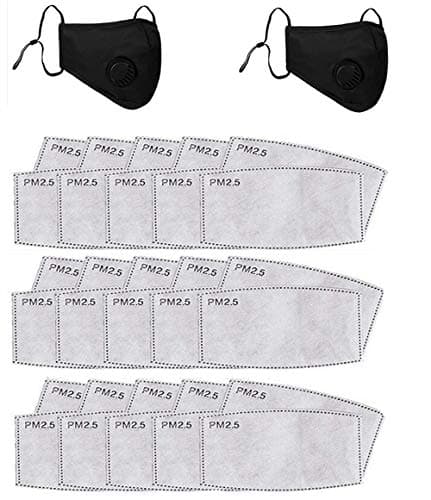 PM2.5 Activated Carbon Filter, Replaceable Anti Haze Filter Paper Anti Pollution Washable Cotton for Adult (30)