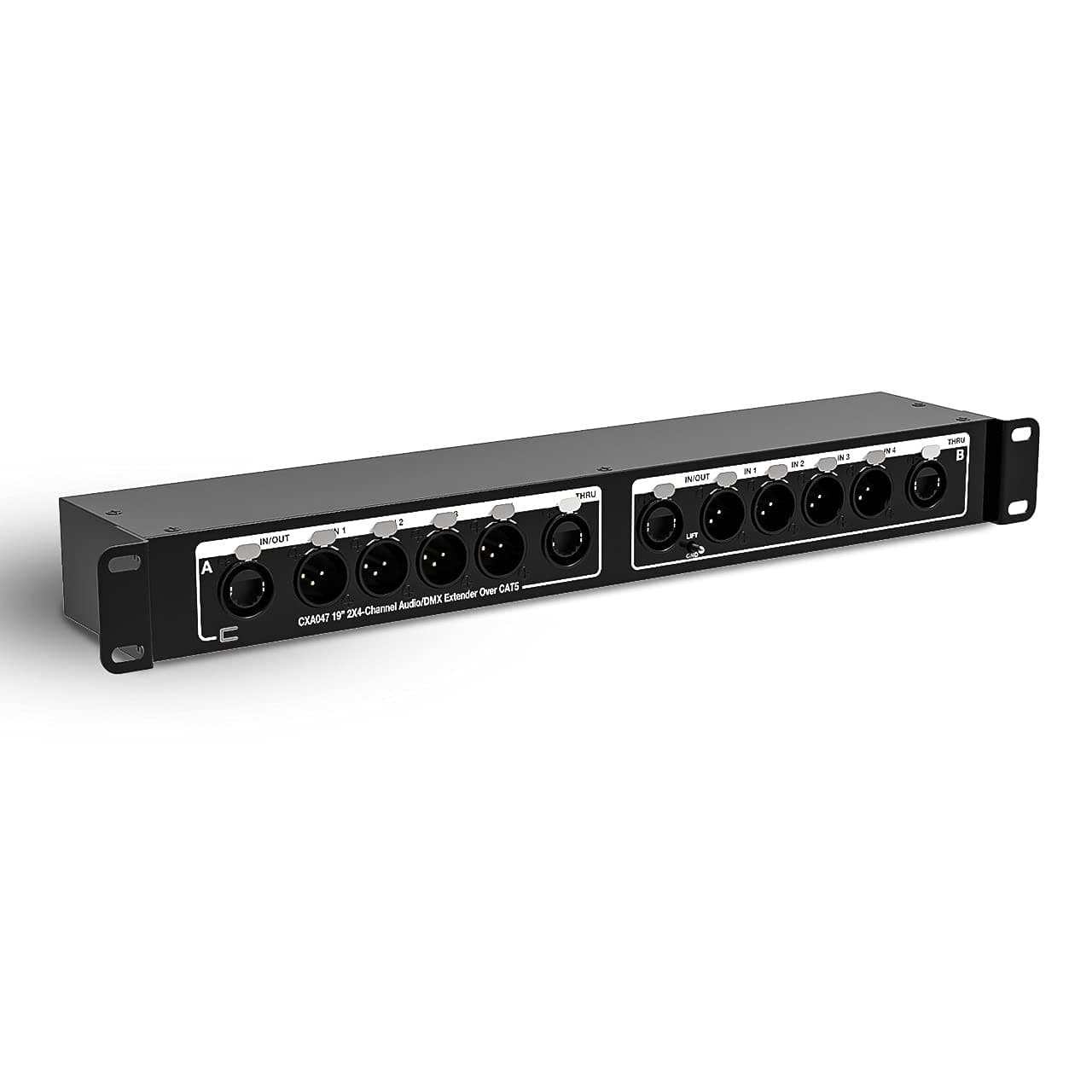 COLUBER CABLE 8 Channel 3-pin XLR Male to Ethercon Network Rackmount - Double 4 Channel Cat6 Multi Network Snake Receiver- for Live Stage, Home Studio Recording- AES, DMX Channels…