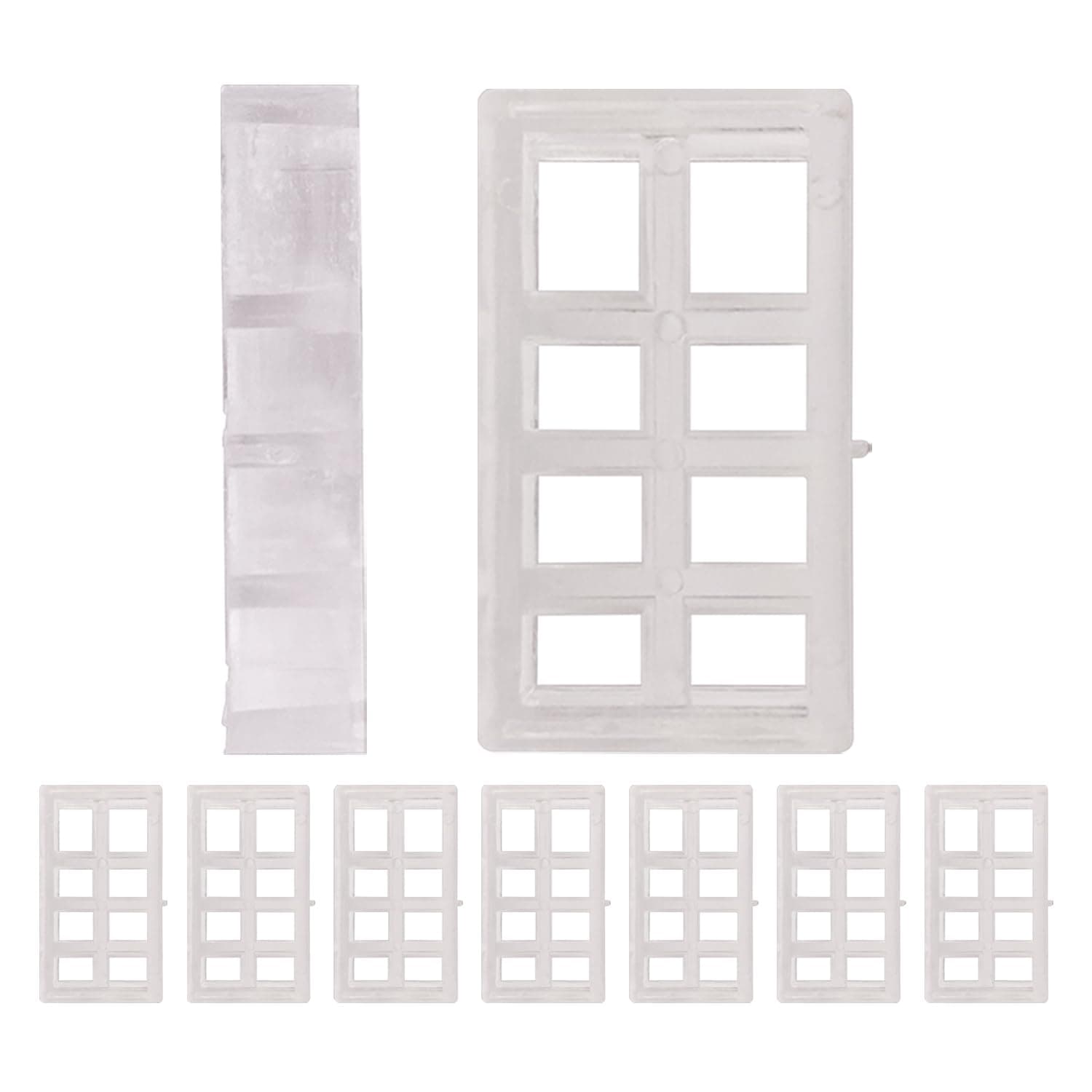 Amazing Drapery Hardware Bracket Spacer Blocks 8ct – Durable Extension Clear Plastic Brackets for Blinds and Shades, Ideal for Home and Office Window Treatments