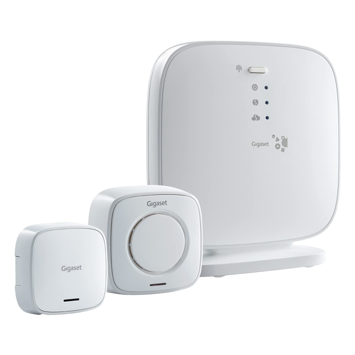 Gigaset Security Pack Beginners - Smart Home Alarm System To Protect Your Front Door With Base Station, Door Sensor And Alarm Siren - App Control, White [German Version]