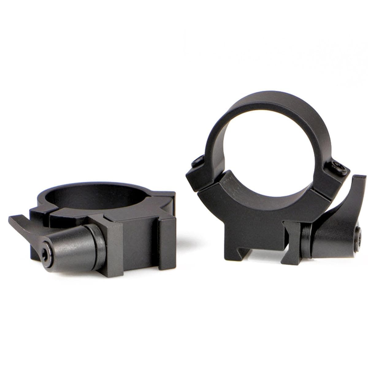 722LM Rimfire Quick Detach Scope Rings, Solid Steel, Horizontal Split, 1 inch, High Matte
