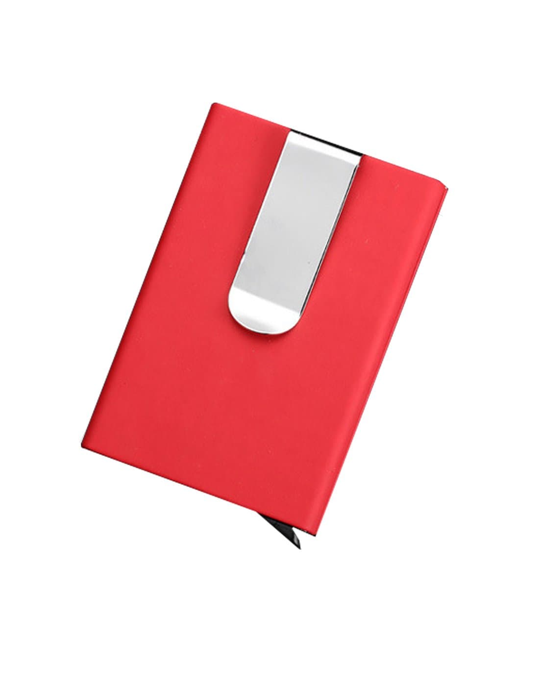 RFID Blocking Wallet Automatic Pop Up Wallet Aluminum Business Card Holder (Red)