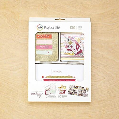 Project Life Kit Value Kits-Fine and Dandy-Pink and Gold Glitter (100 Pieces)