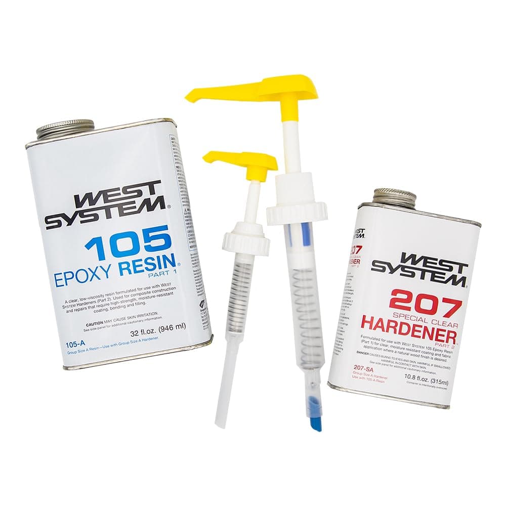 105A Epoxy Resin (32 fl oz) Bundle with 207SA Special Clear Epoxy Hardener (10.6 fl oz) and 300 Mini Pumps Epoxy Metering 3-Pack Pump Set (3 Items)