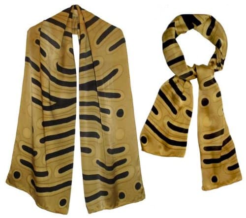 Hand-painted Charmeuse 100% Satin Silk Scarf