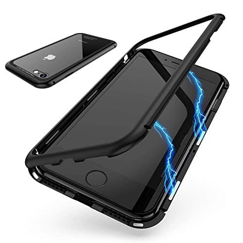 Valuri Ultra Thin Magnetic iPhone 8 / iPhone 7 Slim Fit Case - Fully Protective Magnetic Absorption Technology - Premium Anti Scratch Metal Frame - [Supports Wireless Charging] - Black