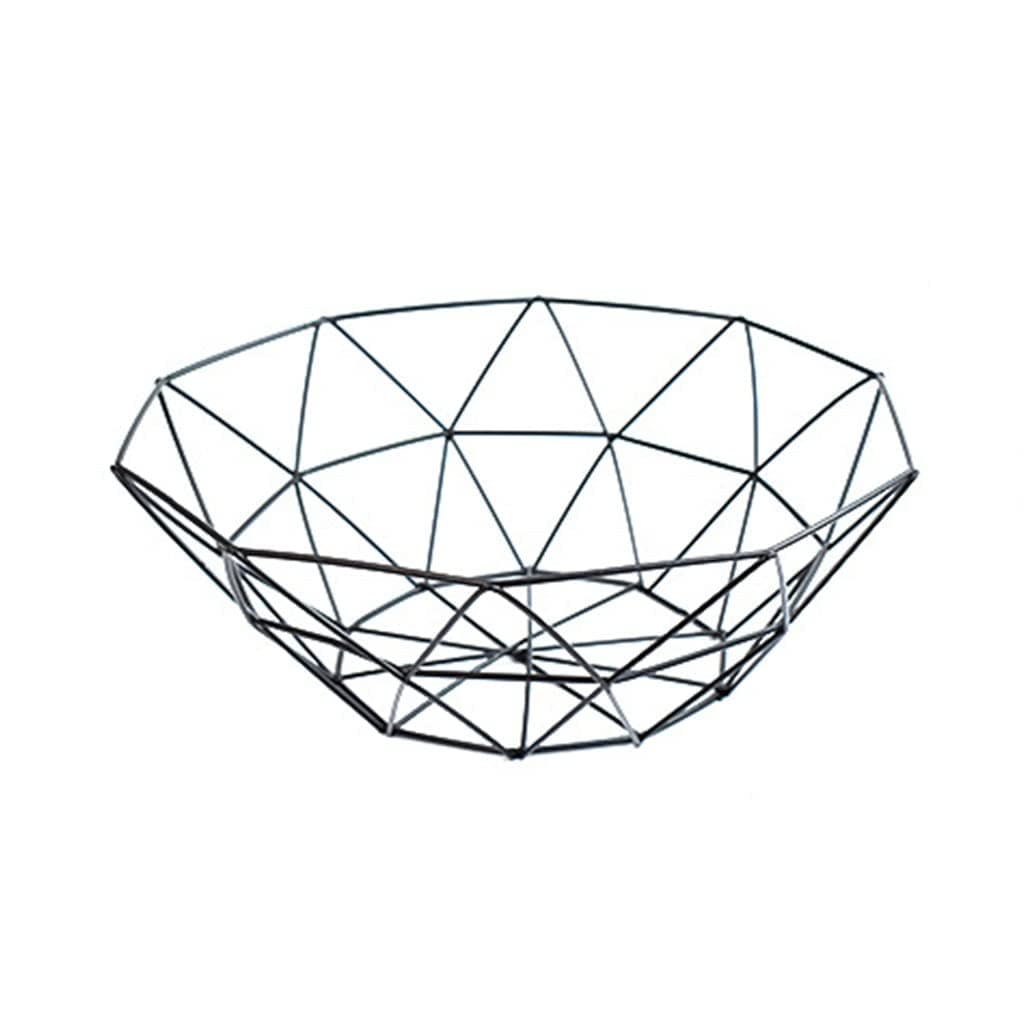 N/A 1pc Kitchen Basket Container Bowl Metal Wire Drain Rack Fruit Vegetable Storage Holder Snack Tra (Color : C, Size : 27 * 14 * 8cm)