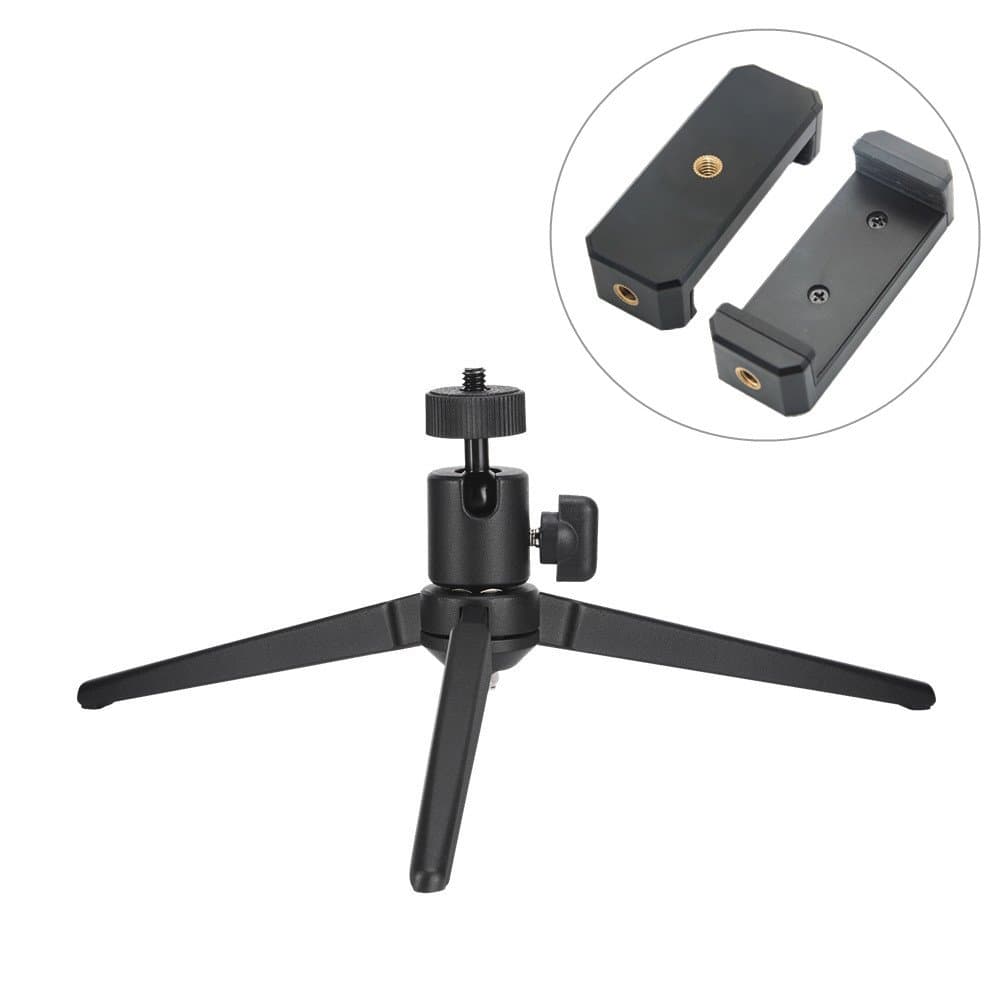 ASHOW Tabletop Mini Tripod with Solid Aluminum Flexible Swivel Ball Head for DSLR Camera and mobile phone