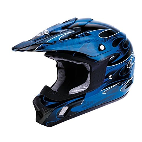 THH Helmets TX-12 Flame:Matte BK/BU YTH-SM
