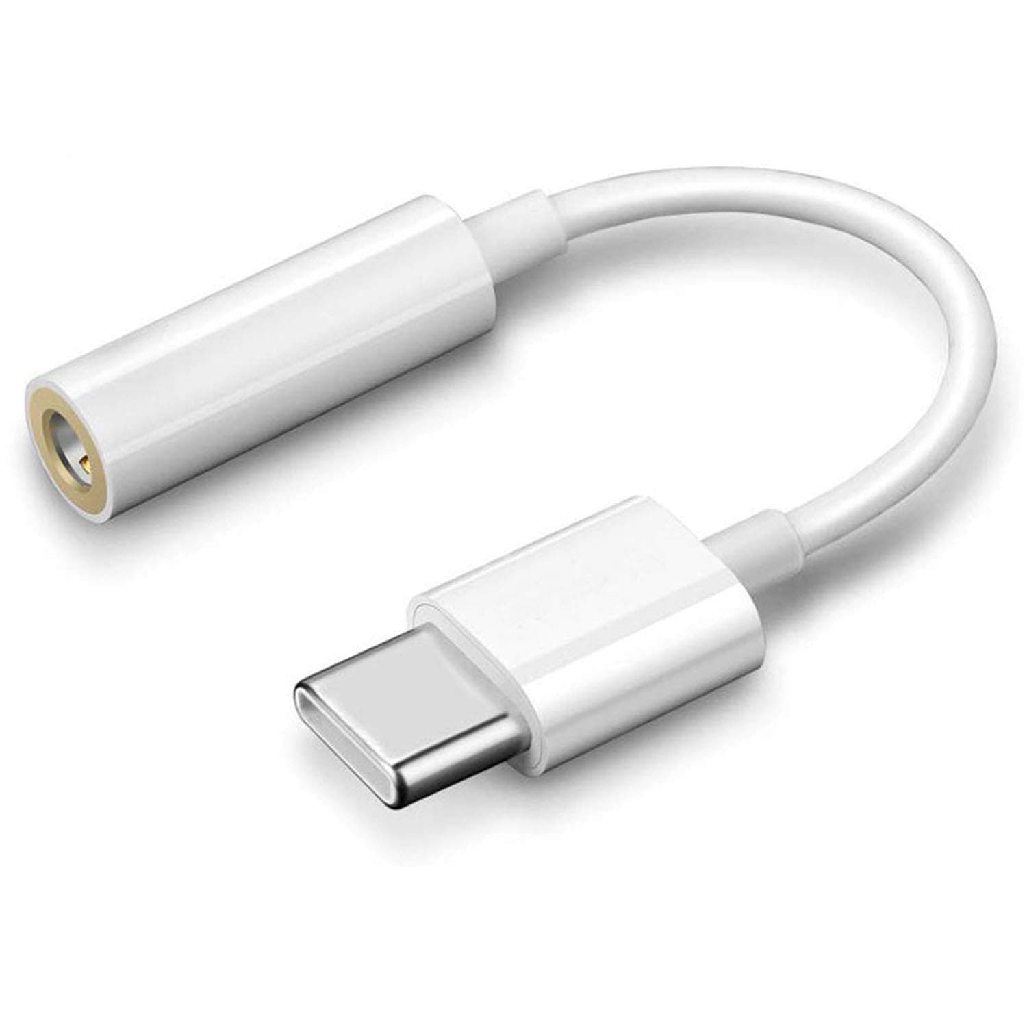 Type-C to 3.5 MM Jack AD7 Cable for vivo iQOO Neo 6 Original Type-C to 3.5 MM Audio Jack Cable Converter for CDLA Type, Earphone Head Noise Cancelling Connector Splitter (PP7,WHT)