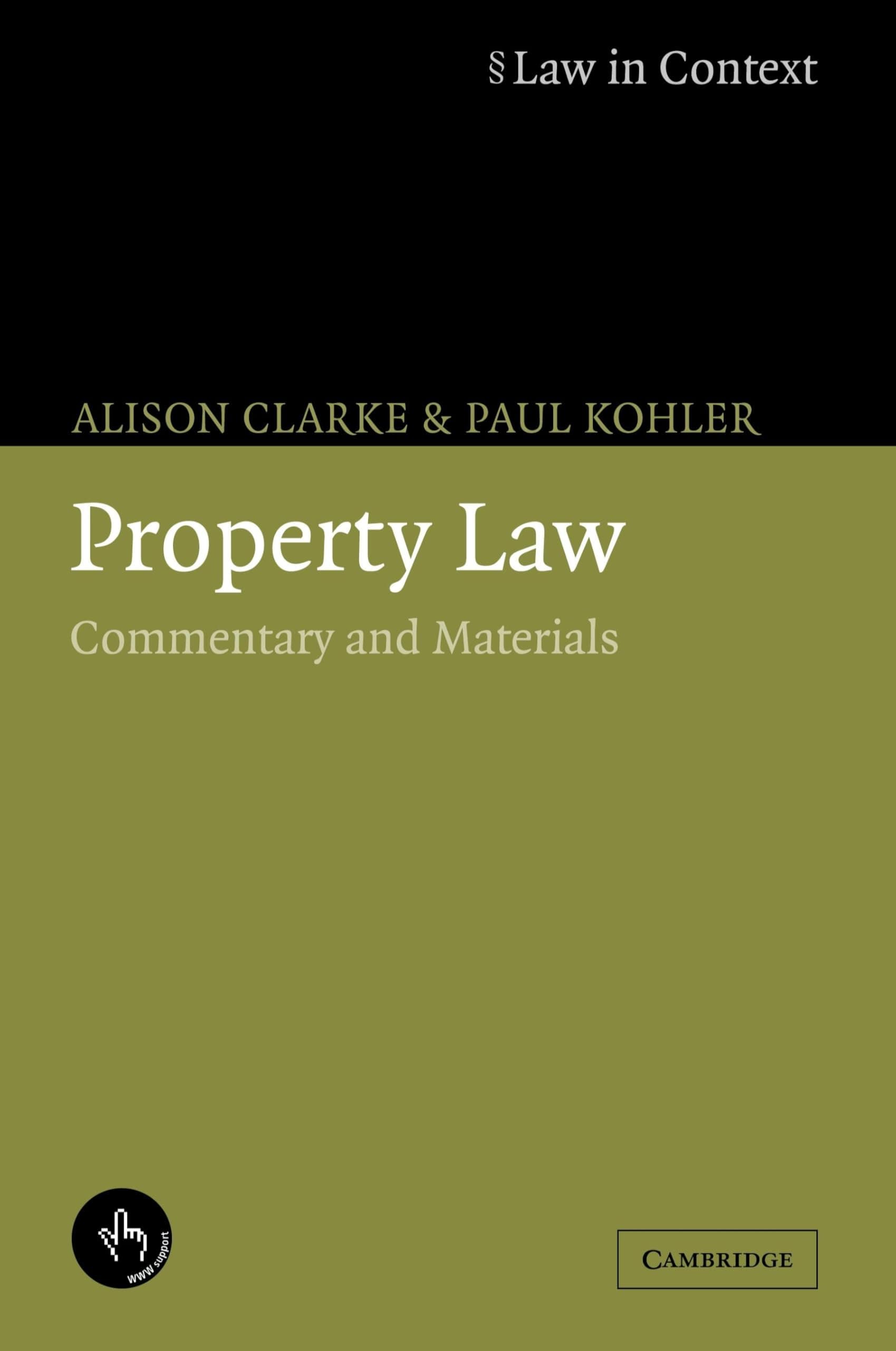 Property Law: Commentary and Materials (Law in Context)