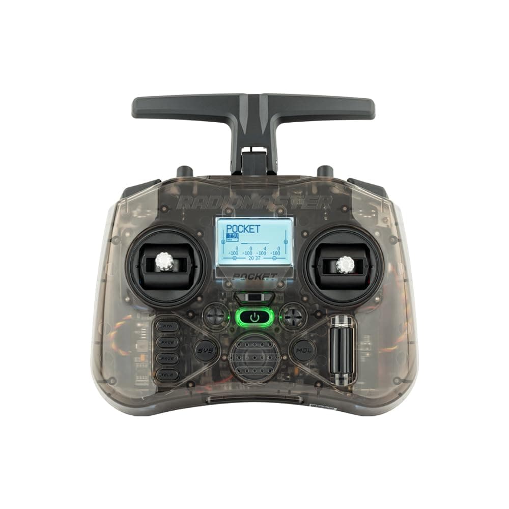 RadioMaster Pocket Portable Remote Controller Hall Gimbal EdgeTX Built in LED Light Mode 2 (Charcoal, CC2500)