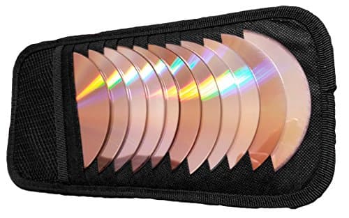12 CD Visor Holder - Car Organizer Case Holds CDs Or DVDs Auto Travel Storage (Black)