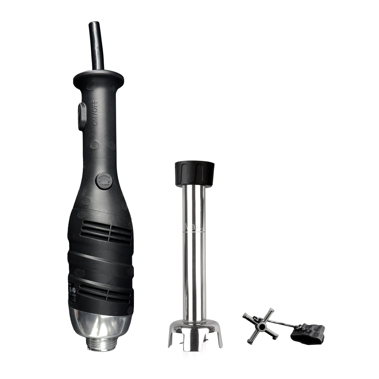 VONCI 280W Commercial Immersion Blender, Light Duty Hand Blender with Variable Speed 6000-20000RPM, Handheld Stick Mixer with 9.5" Detachable Shaft, Professional Blender for Restaurant Kitchen.