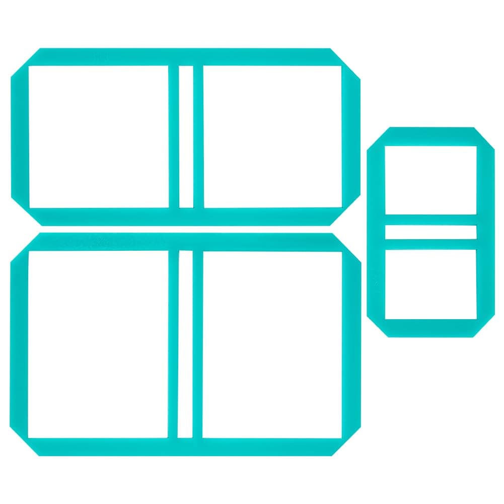 BENECREAT 3Pcs Mini Bookbinding Tool, Acrylic Sticky Notes Bookbinder Guide Stencil Template Bookbinding Ruler Scrapbooking Tool for Portable Notebook Journal Handbook Making