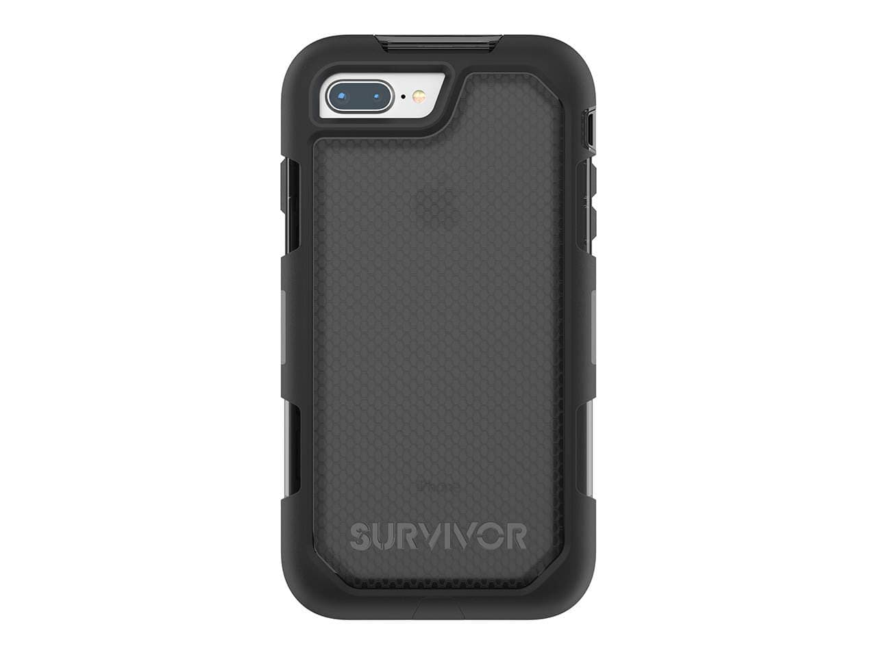 Griffin Survivor Extreme iPhone 8 Plus Rugged Case - Impact Resistant Case with Holster, Black/Smoke