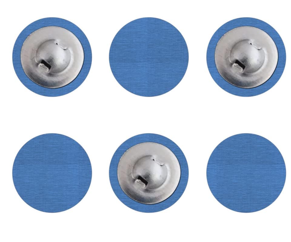 The India's Store Craft Supply Button Teal Blue 2 Medium + 6 Small Buttons Velvet Covered Tuxedo Colored Buttons Scrapbooking Craft Fabric Buttons, Sewing, DIY Projects, Knitting