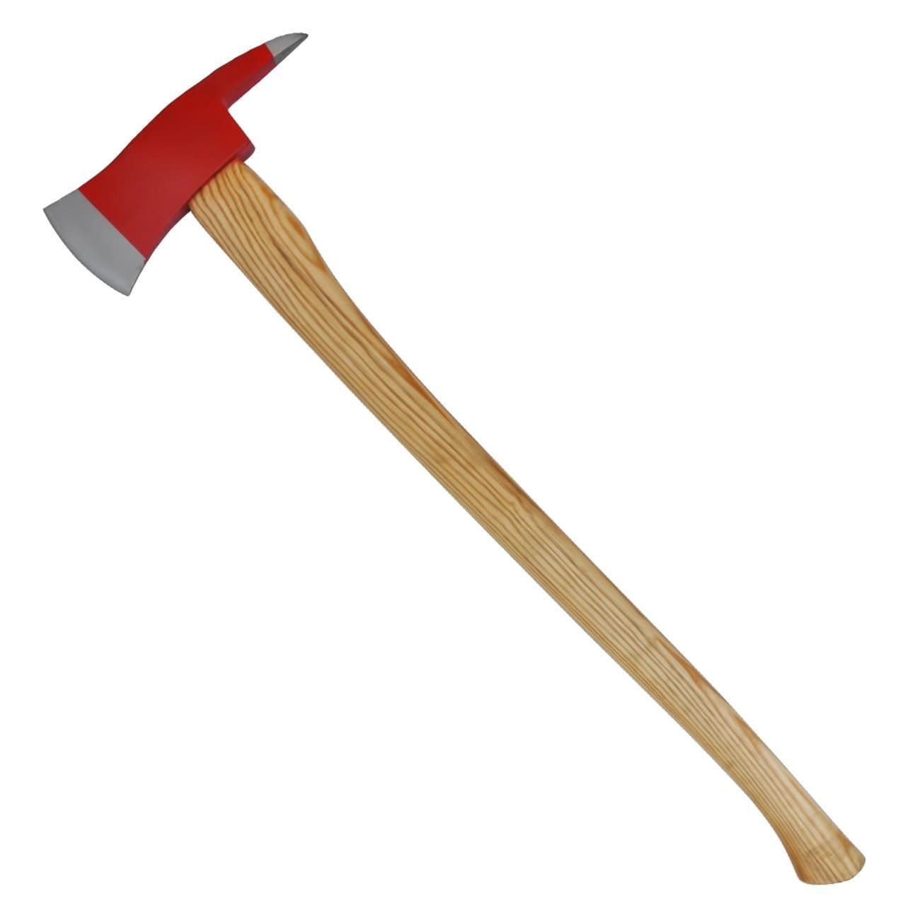 36'' Pick Head Fire Axe with Straight Wooden Handle Cast Steel Sharp Felling Axe, Splitting Axe, Firefighter Tools, 6 lb