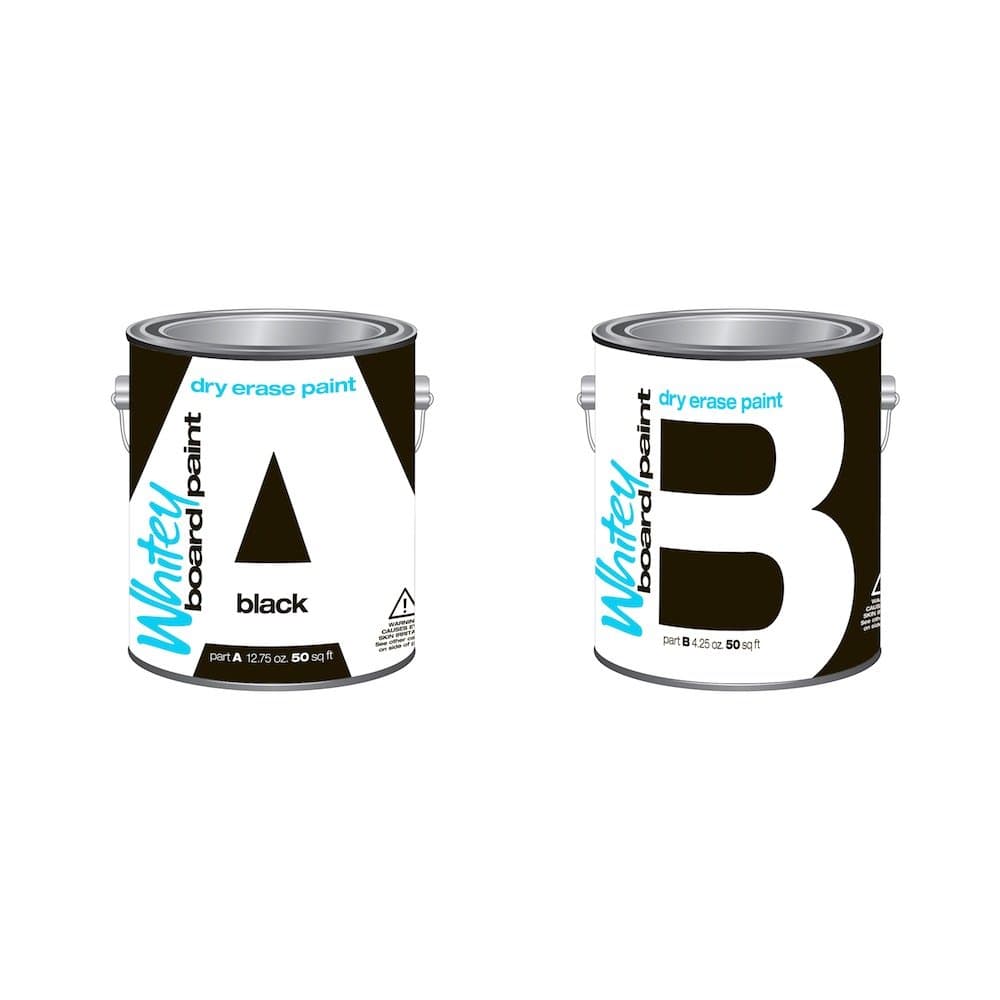 Writeyboard 50 Square Feet Black 2-Part Odor with Low VOC Dry Erase Paint (30005)