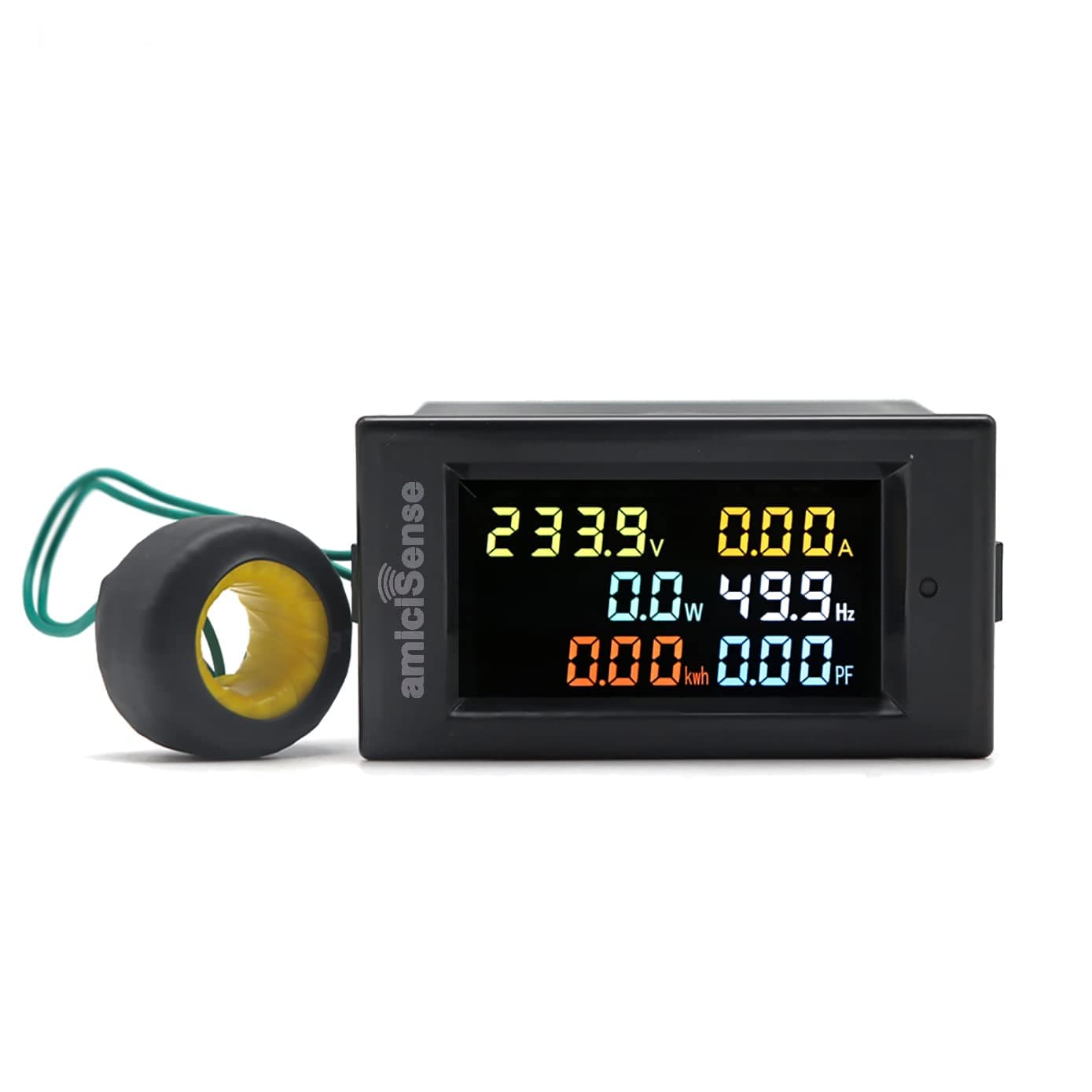 Digital Energy Meter Single phase 6 in 1, 40V-300V AC 100A Power Meter with Multi-Colour Display (22kW)