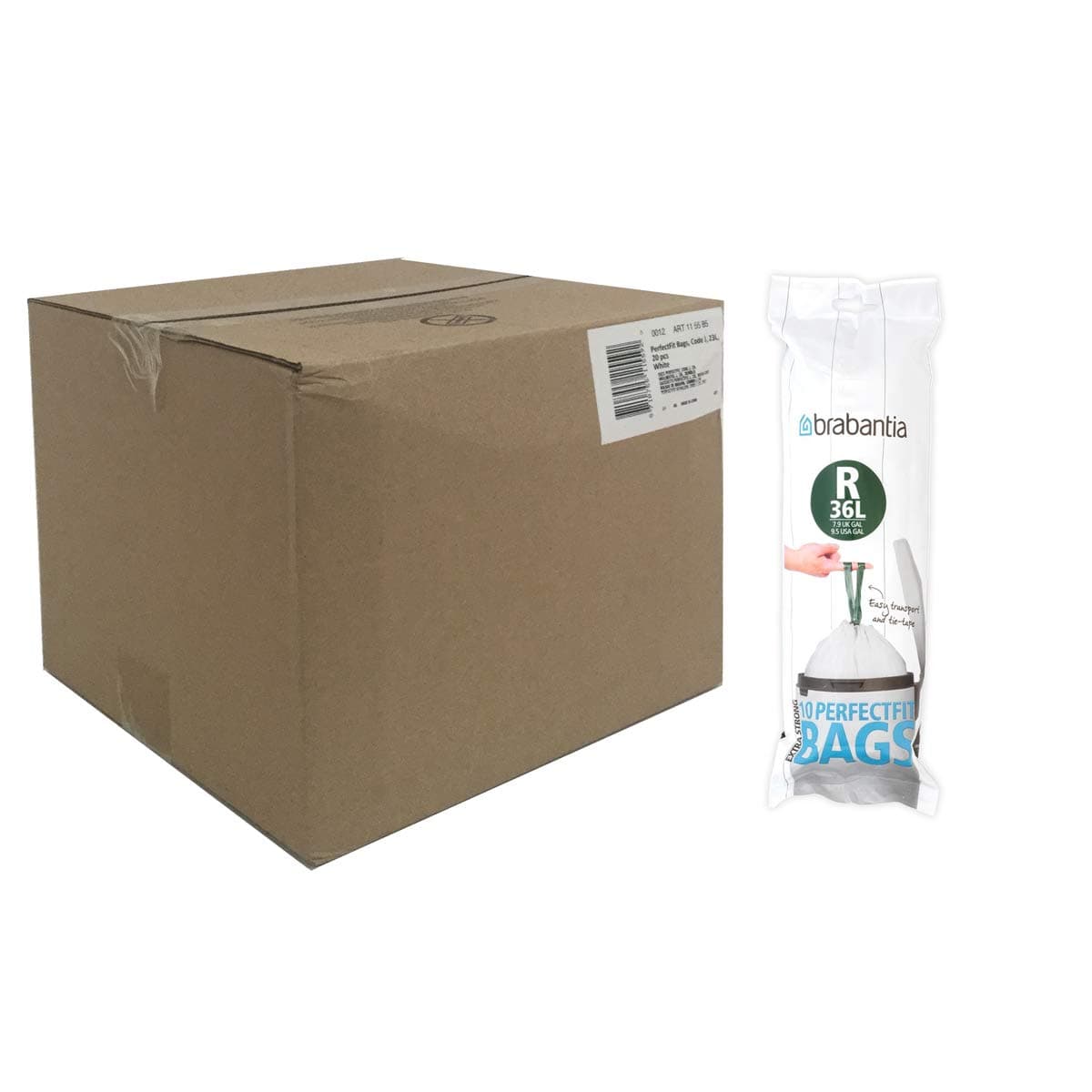 Bin Liners 36L R Pack of 12