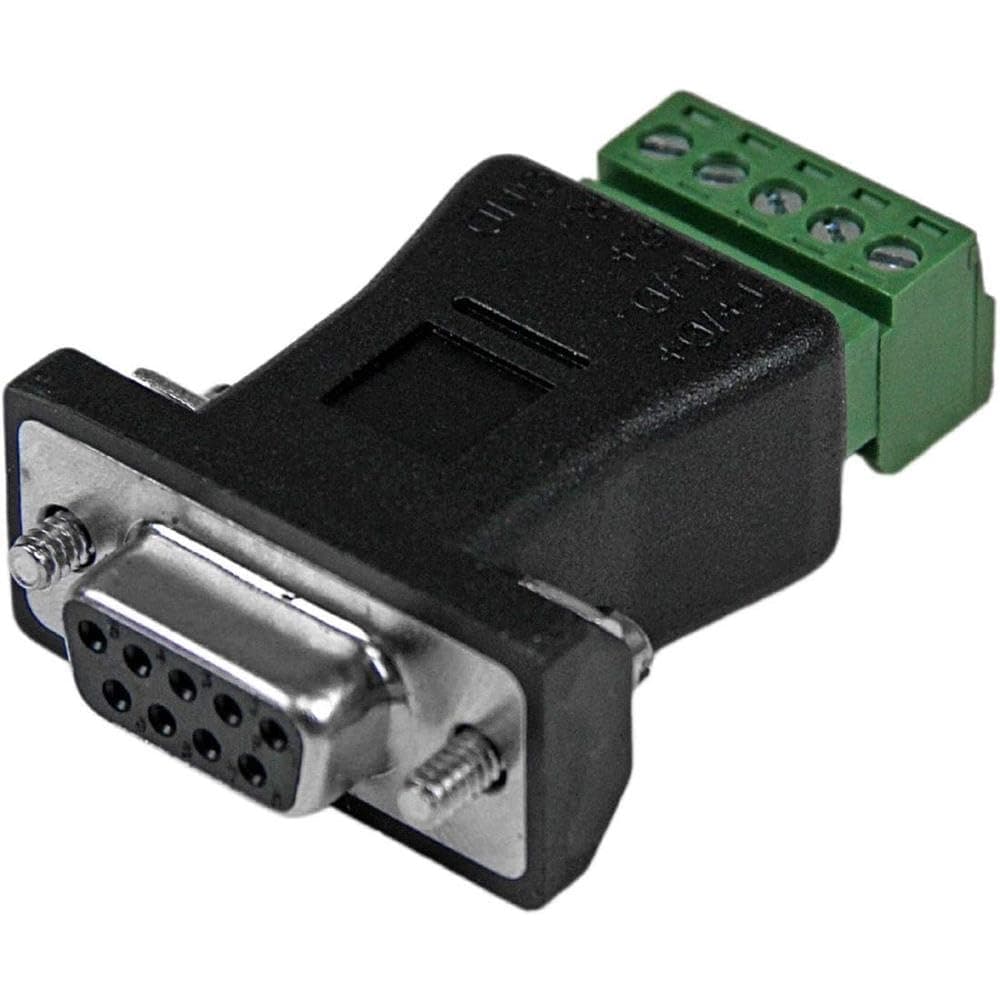 StarTech.com RS422 RS485 Serial DB9 to Terminal Block Adapter - Serial adapter - 5 pin terminal block to DB-9 (M) (black) (DB92422)