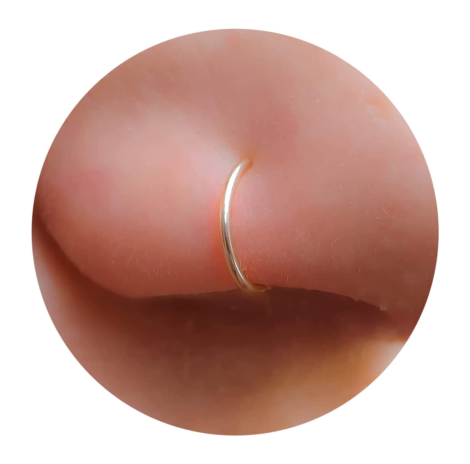 Gold Nose Ring - Tiny Thin 20 Gauge 7mm Nose Hoop - Small 14k Gold Filled Nose Piercing Jewelry For Women - Handmade Nose Rings Hoops - Gift Ready