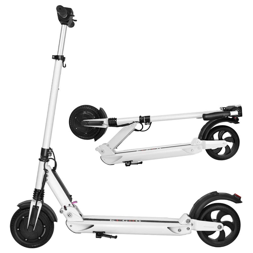 Foldable Electric Scooter Carry Convenient and Fast Commuting Speed up to 30 km/h 30km Long Distance Battery 350 W Motor 8.5"Diameter with LCD Screen Foldable Electric Scooter Adult (White)