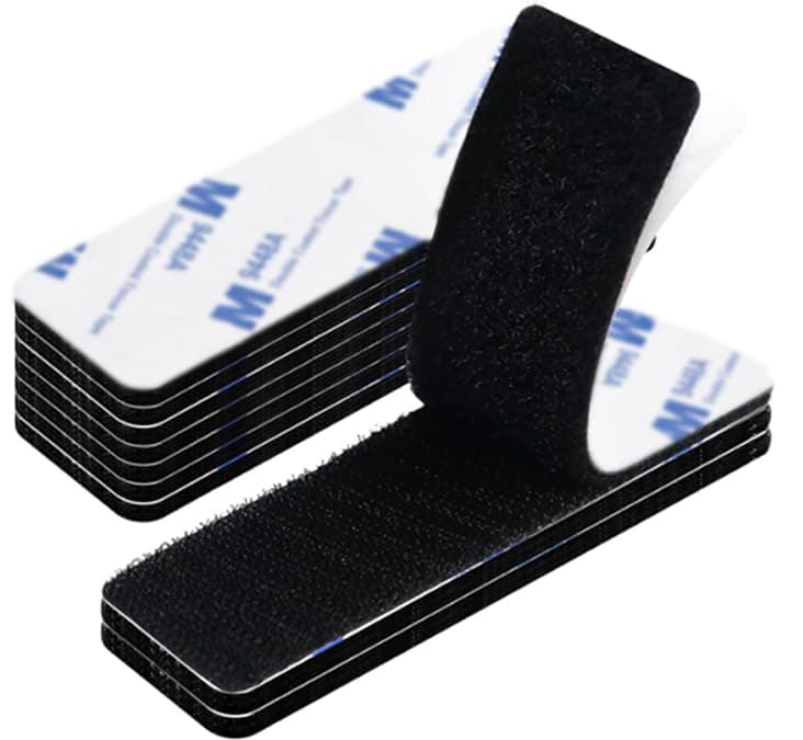 10 Pcs Hook and Loop Tape, Strong Double Sided Tape Heavy Duty, Double Sided Sticky Pads, Perfect for Wall Hangings, Pictures, Dash Cams, Use on All Surfaces