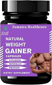 Natural Weight Gainer Capsule | Weight Gain | Muscle Growth | Whey Protein | Pack of 1 | 30 Capsules