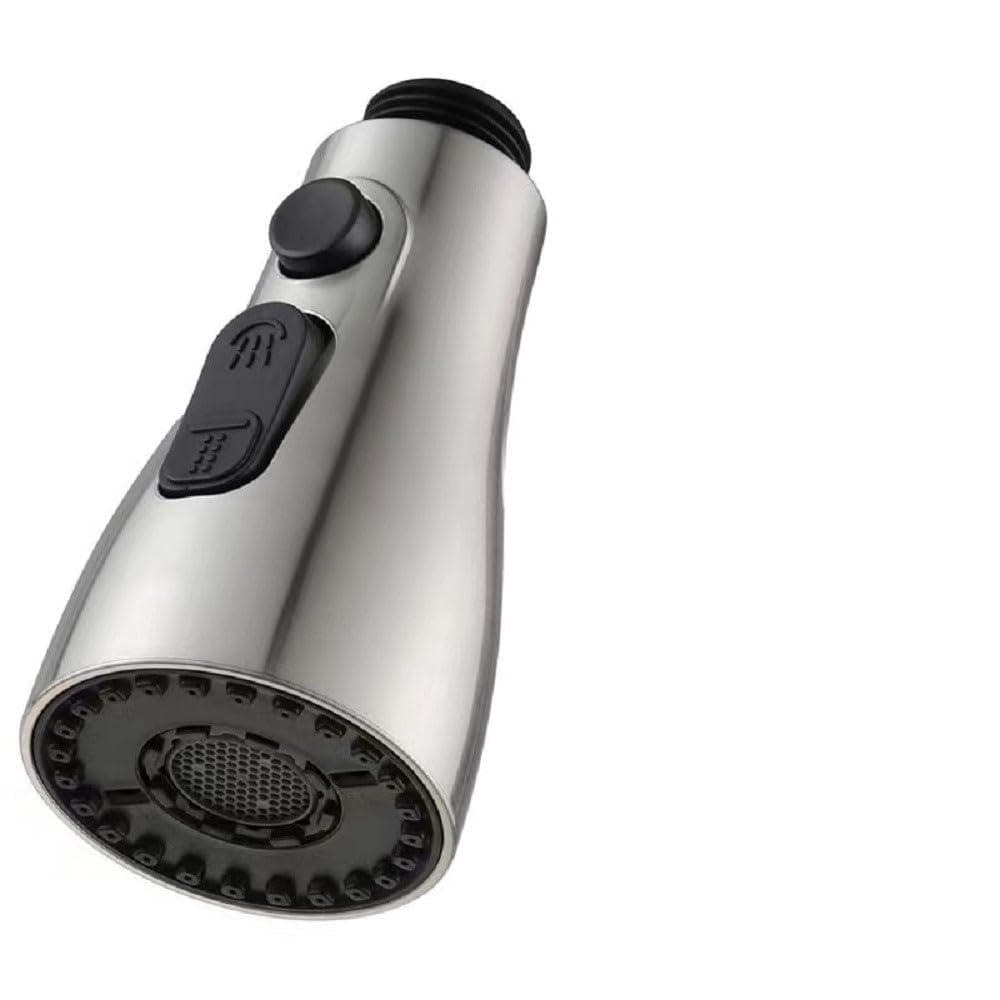 Fat-Cattie Pull Down Kitchen Faucet Sprayer Head Replacement Part - Pull Out Sink Sprayer Replacement Nozzle, Kitchen Faucet Head Hose Spray Tap Spout Only for G1/2(0.8inch)Connector (Brushed Nickel)