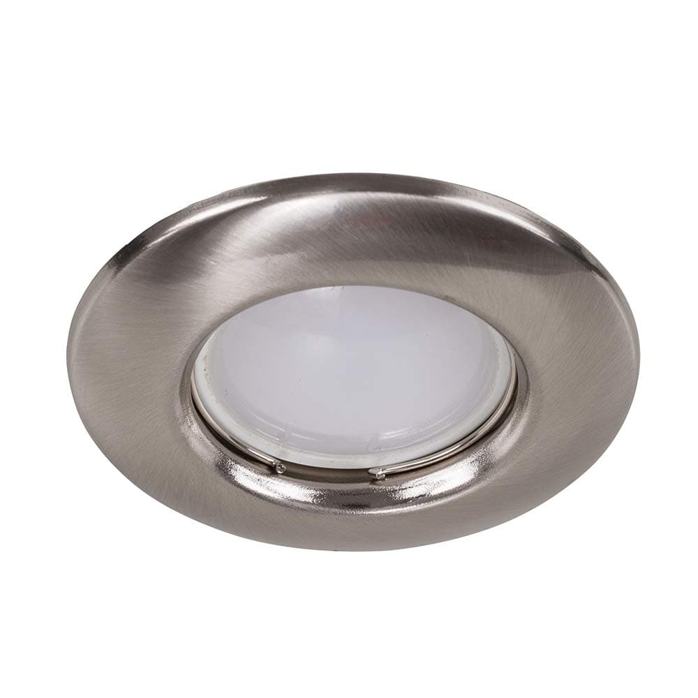 – MiniSun | Modern Brushed Chrome Recessed Ceiling Downlight Fitting | Recessed Lighting, Home Décor & Improvement Essential | Includes Bulb [3000K Warm White]